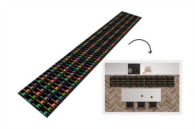 Keukenloper - Loper keuken - Regenboog - Giraffe - Meisje - Patronen - Kinderen - 300x50 cm - Keukenloper vinyl