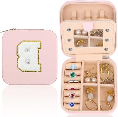 Persoonlijke Reisjuwelendoos met Spiegel, Draagbare Sieradenopberger, Ideaal Cadeau voor Vrouwen en Moeders, Perfect voor Verjaardagen en Valentijnsdag