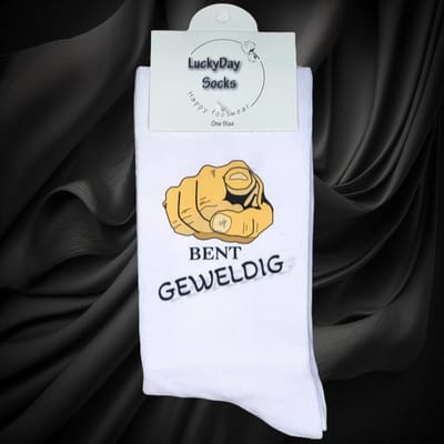 Verjaardags cadeau - Topper - je bent geweldig - Geluk - Valentijn - Kanjer - Trendy nu - vrolijke sokken - Zet hem op - grappige sokken - leuke dames en heren sokken - moederdag - vaderdag - Sokken waar je vrolijk van wordt - Maat 37-44