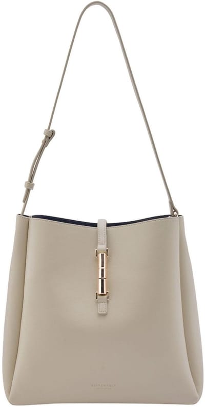 SEIDENFELT MANUFAKTUR schoudertas Loviisa Hobo Bag Cool Taupe