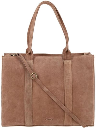 DSTRCT Portland Road Dames laptoptas - 15.6 inch - Werktas A4 - Leer - Taupe