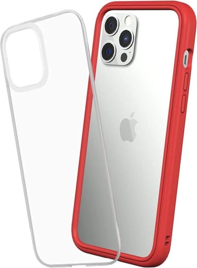 RhinoShield Mod NX Apple iPhone 12 Pro Max Hoesje Transparant/Rood