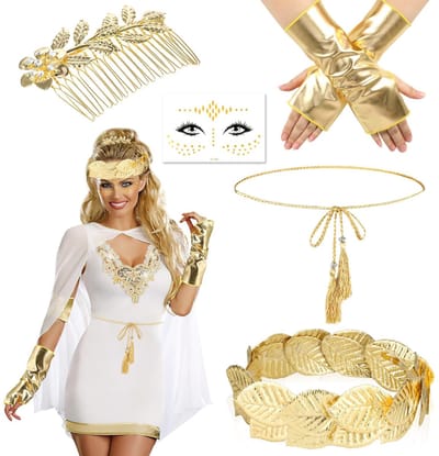 Dailygoods- Laurierkroon Romeinse godin - Hoofdband - Handschoenen