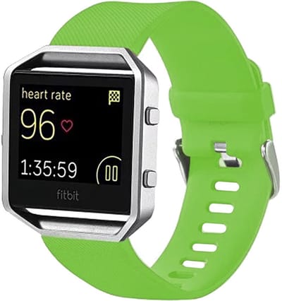 By Qubix - Compatible Fitbit bandje - Geschikt voor fitbit Blaze sport horloge band / siliconen alleen voor - Geschikt voor fitbit Blaze - Groen