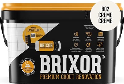 Brixor Voegrenovatie Premium Voegenverf - Geen Voegenstift Maar Brixor - CrÃ¨me - Alles-in-1 Set - 8 kleuren verkrijgbaar