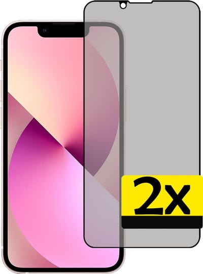 Screenprotector - Geschikt voor Apple iPhone 13 Mini - 2 Stuks - Privacy Filter - Beschermglas - Gehard Glas - Tempered Glass - Screen Protector