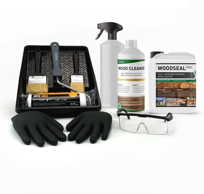 Woodseal Pro – Compleet Impregneerpakket Hout voor Optimale Bescherming! - 2,5L Nano Coating - Impregneermiddel inclusief houtreiniger en Impregneerspray