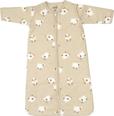With Love Sheep Winter Slaapzak - Met Afritsbare Mouw - Sand - 90 cm