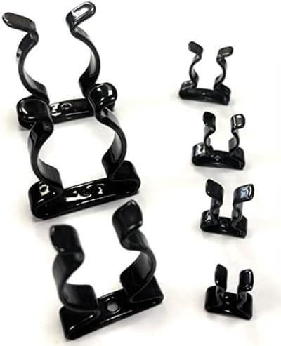 8 Stuks Stevige Gereedschapshouders Zwart Gecoat Veerstaal 6mm