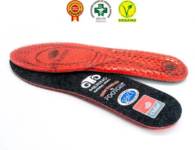 Footgel inlegzolen Ski Extreme Cold met Merino wol - Zwart