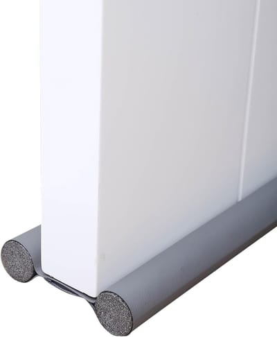 Tochtstopper onder deur - Deurafdichting - Tocht buiten houden - Dubbelzijdig verstelbaar - 96 cm lengte - Grijs