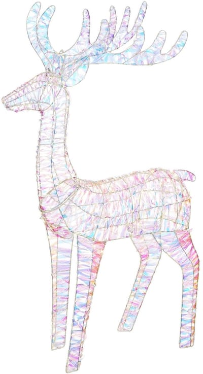 House of Seasons Kerstversiering Deer - 60x16x107 cm - PE - Transparant