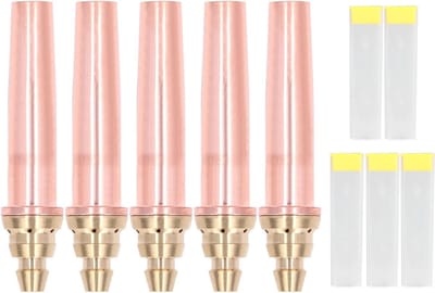 Snijmondstukken Set - Precisie Tips - Metaal Bewerken - Cyclone Gasstroom - 5 Stuks - Messing