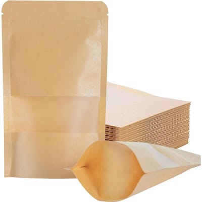 Dailygoods- Kraftzakken 100 Stuks - Waterdicht - Lekbestendig - Vochtbestendig - Schimmelbestendig - Geurloos - 10 x 15 cm - Voedselzakken
