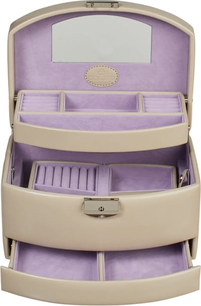 Windrose Merino Moda Sieraden & Juwelendoos - Imitatieleer - Beige
