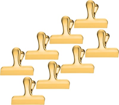 House of Husk RVS Vershoudclips - Afsluitclips - Vershoud knijpers -Zaksluiter - Vershoudklemmen - 8 stuks - Goud