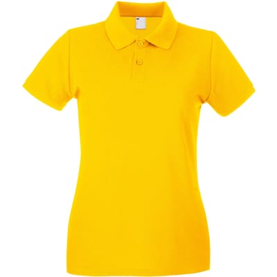 Fruit of the Loom Dames/Dames Lady Fit Poloshirt met korte mouwen (Goud)