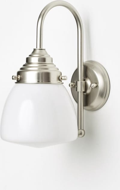 Wandlamp Schoolbol Small Meander Matnikkel - Art Deco Trade