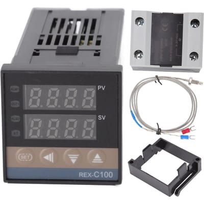 Ensemble Contrôleur de Température Thermostat PID 0?Contrôleur de Température de Poulailler 400 Celsius avec gray