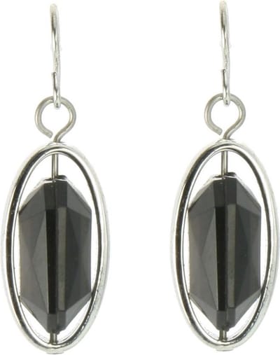 Behave - Oorhangers dames - Urban edge - Zwart - Zilverkleur - Nikkelvrij