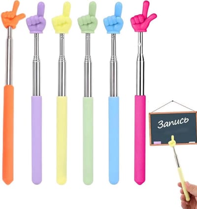 Set van 10 Uitschuifbare Aanwijsstokken tot 68 cm voor Presentaties en Onderwijs