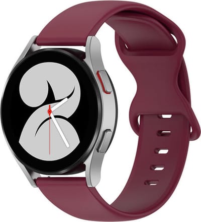 By Qubix - Geschikt voor Garmin bandje - Solid color sportband - Bordeaux - Geschikt voor Garmin Vivoactive 6 / 5 / 3 - Smartwatch bandje 20mm