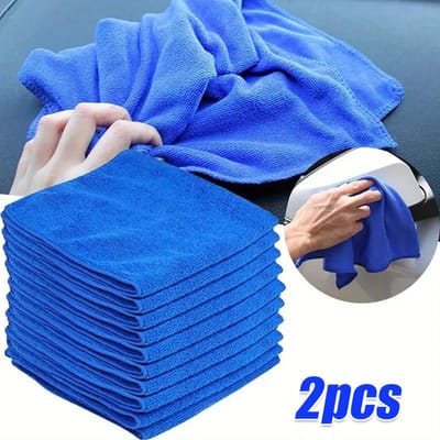 10 Stuks Microvezel Handdoeken Auto Wassen Droogdoek Handdoek Huishoudelijke Schoonmaakdoeken Auto Detailing Poetsdoek Huishoudelijke Schoonmaakmiddelen blue