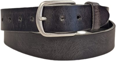 Stoere Leren Heren Riem | Kleur: Grijs | Heren Riem | 4cm breed | Riemmaat: 95 (totale lengte: 110cm) | 100% echt leer | Nikkelvrije gesp