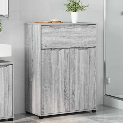 vidaXL - Badkamerkast - Grijs - Sonoma - 72,5 - x - 36,5 - x - 100 - cm - Bewerkt - hout