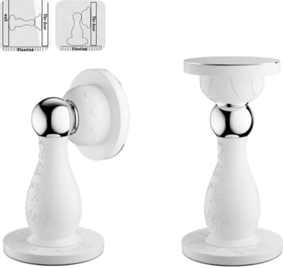 2stuks-Deurstopper-deurvanger-Magnetische deurstoppers-siliconen-Patiodeurstoppers -Vloerdeurstoppers -Vaste deurstoppers-geen boren nodig-geschikt voor kamerdeuren-badkamerdeuren-wit-5*5*7,5cm