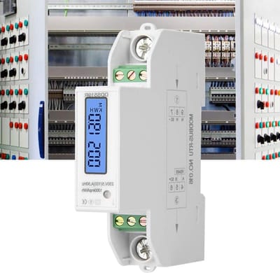 Energiekosten Meter - Stroomverbruik Monitor - Energie Verbruik Meten - Modbus Communicatie - 5-100A - Grijs