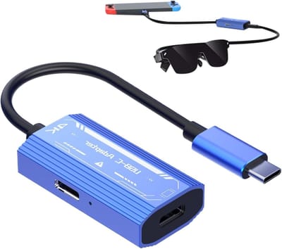 USB C Adapter - Video Converter - Beeldoverdracht - 100W Snel Laden - 4K @ 60Hz - Zwart