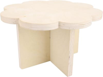 Bloemvormige Tafel - Opvouwbare Hout - Buiten Genieten - Uniek Bloem Design - 355 cm - Houtkleur