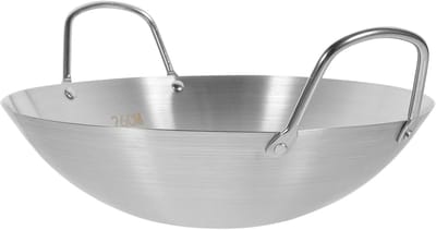Roestvrijstalen Wok - Koekenpan - Efficiënt Roerbakken - Gelijkmatige Warmte - 26 cm