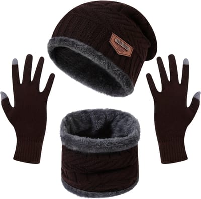 Nivard Nekwarmer - Heren - Dames - Fleece - Motor - Bandana - Masker - Colsjaal - Winter - Sjaal - Gewatteerd - Set - Koffie