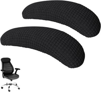 Comfortabele Armleuninghoezen voor Bureaustoelen - 2 Stuks Zipper Armleuninghoezen, Zwart, Ideaal voor Kantoor en Thuisgebruik