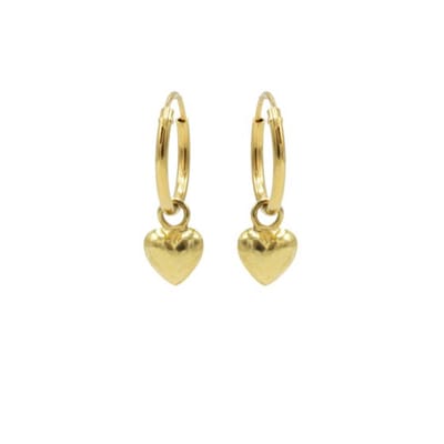 Karma Symbols oorbel hart Goud-M2308