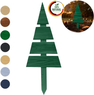 Floranica houten kerstboom, hoogte 45 cm, groen – kerstdecoratie, kerstboom voor binnen en buiten, om in pot of in de grond te steken
