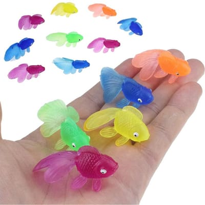 51020Stuks Kleurrijk Simulatie Goudvis Model Zacht Rubber Gouden Vis Kleine Goudvis Speelgoed Plastic Goudvis Cadeau Speelgoed