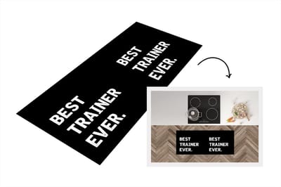 Keukenloper - Loper keuken - Quotes - Beste - Trainer - 120x50 cm - Keukenloper vinyl