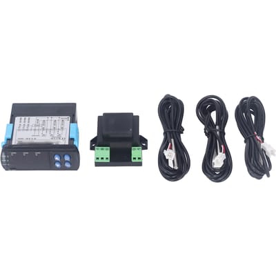 Kit Contrôleur de Température Sortie 3 Voies Relais de Chauffage Thermostat pour Imprimante Machine Photo AC220V black