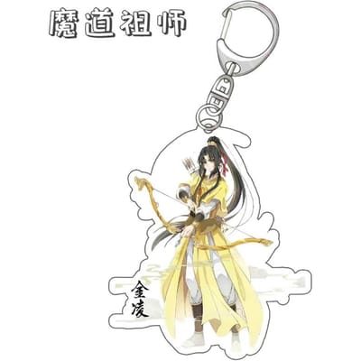 Anime Mo Dao Zu Shi Porte-clés Figurine Grand Maître Démoniaque Wei Wuxian Plaque de Support de Bureau Décoration Modèle Jouet Cadeaux 6CM 6 cm gray