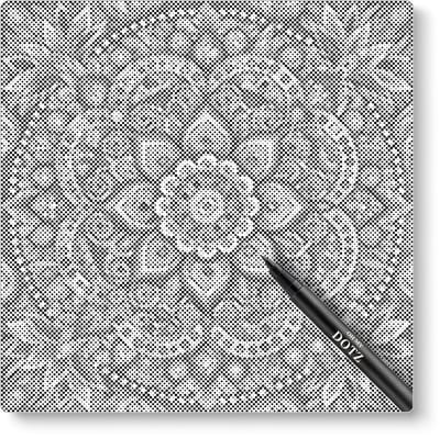 Mandala 9 | Dot painting | 40x40cm | Dot painting | Oh My Dotz | Dots stippen | Diamond painting & Schilderen op nummer alternatief | Happy hobby