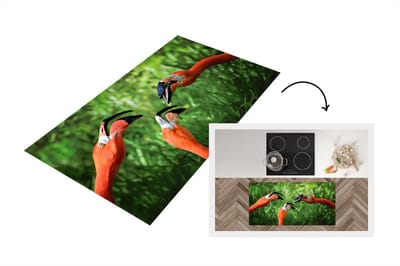 Keukenloper - Loper keuken - Flamingo - Bos - Roze - 120x60 cm - Keukenloper vinyl