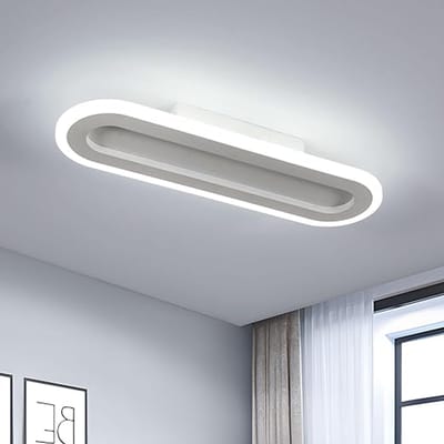 Haobosic Minimalistisch LED Acryl - Wandlamp - Wit - 40x12x5 cm - 17W 6500K