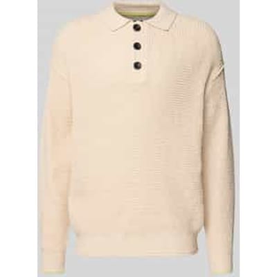 Gebreide pullover met linnen