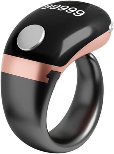 Slimme Vinger Teller - Digitale Klikker - Mindfulness Tracking - Draaibaar Display - 75mAh Batterij - Rosé Goud