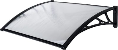 Polycarbonaat Luifel - Regenkap Deur - Entree Beschermen - UV-bestendig - 80 x 120 cm - Zwart