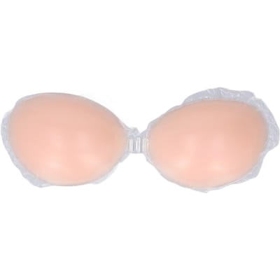Siliconen Borstpad Strapless Vrouwen Tepelbedekkers Waterdicht Herbruikbaar Borst Verzamelende Pasties Huid C Cup beige