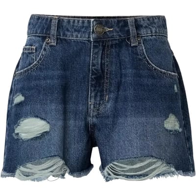 Urban Classics - Destroyed Denim Korte broek - Taille, 26 inch - Blauw